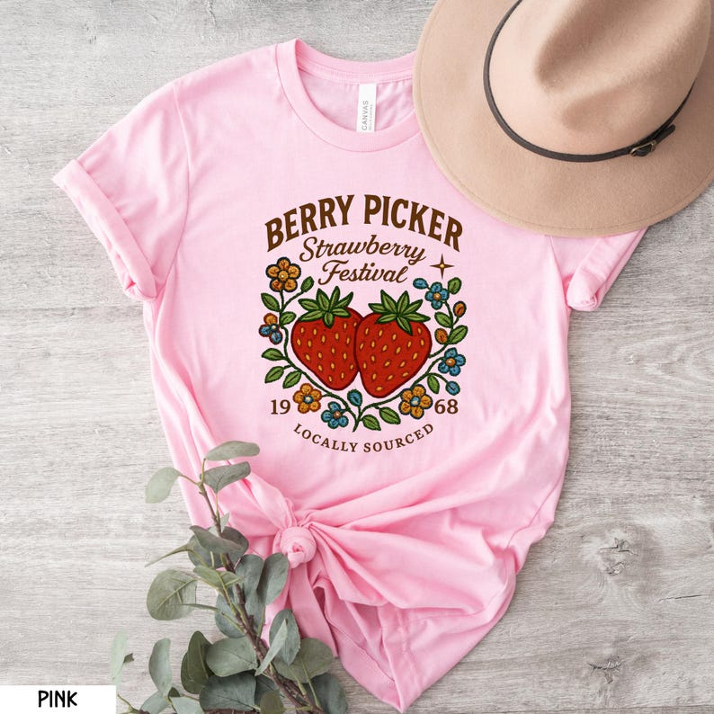 Berry Picker Shirt, Strawberry Festival Shirt, Native Berry Beadwork Shirt, Indigenous Berry Festival Shirt, Indigenous Owned, Native TShirt