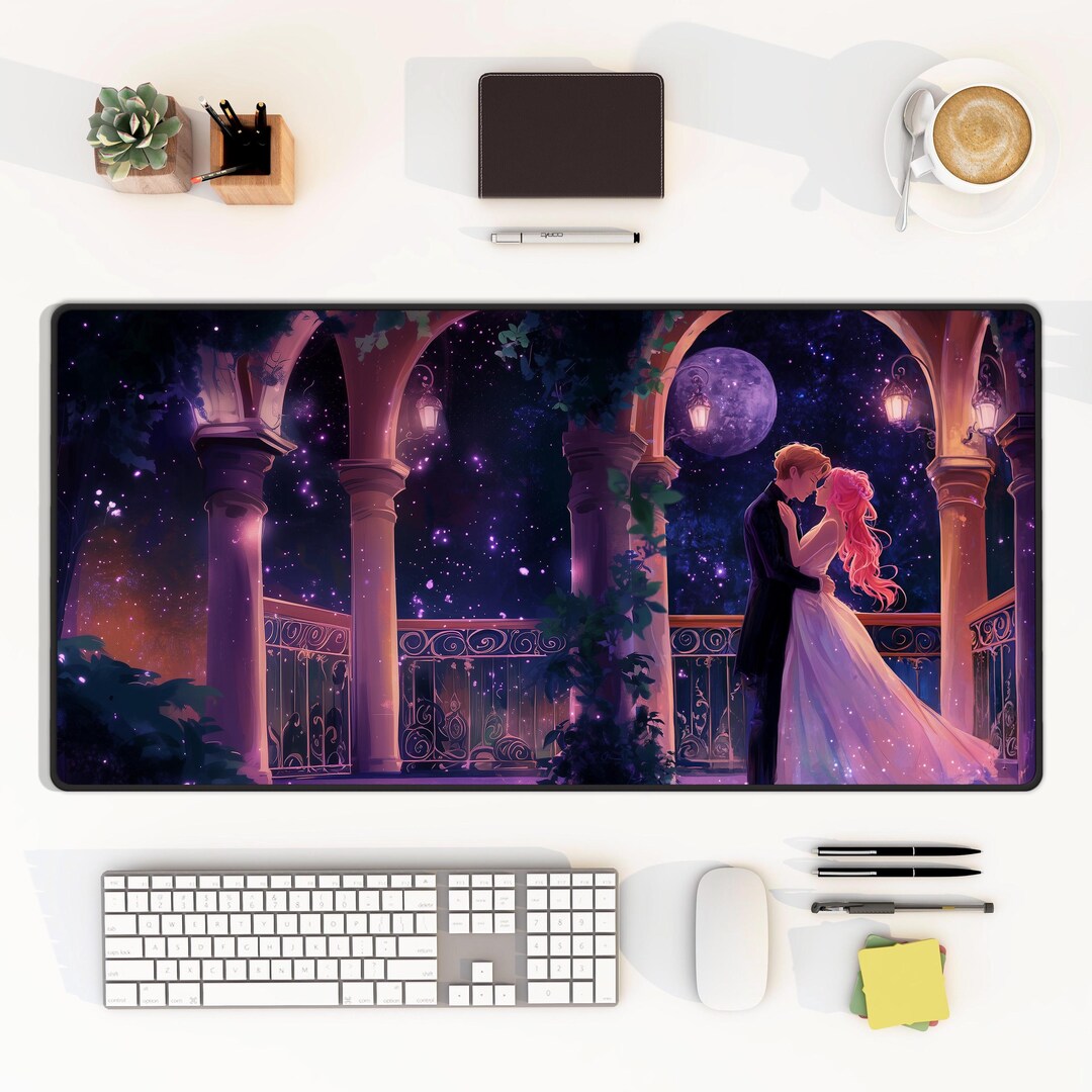 Jacks and Evangeline Kiss Desk Mat, Star Crossed Lovers Desk