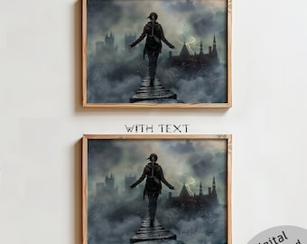 Fourth Wing Art Digital The Parapet digital download wall art Rebecca Yarros fantasy Printable wall decor Violet Bookish gift Fine Art decor