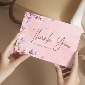 Dankeskarte, DIY Marketingkarten Vorlage Design, Dankeskarte für Bestellverpackung, Paketbeilage Dankeskarten, Kleine Visitenkarte