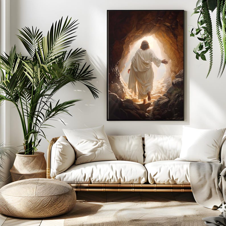 Resurrection Jesus Christ Painting, Easter Christian LDS Wall Art ...