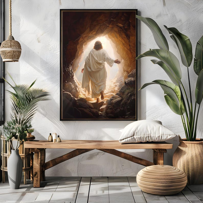 Resurrection Jesus Christ Painting, Easter Christian LDS Wall Art ...
