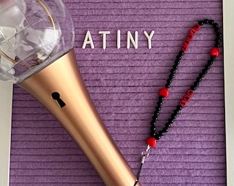 Kpop Inspired Beaded Phone Strap | Lightstick Strap | Fanmade Charm