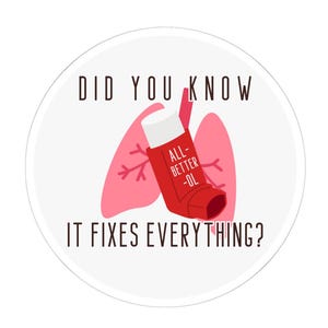 Funny Respiratory Therapy Sticker, Albuterol Fixes Everything Decal, Gift for Respiratory Therapist, Respiratory Therapy Appreciation Week