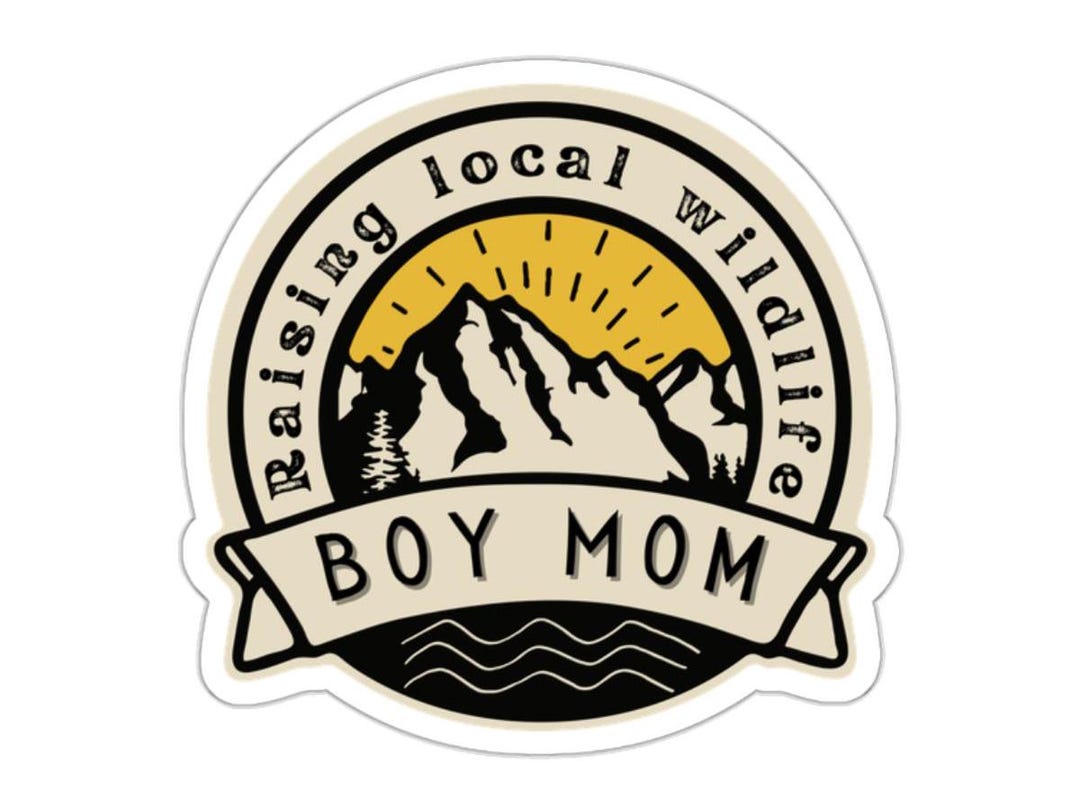 Boy Mom Sticker, Gift for Mom, Raising Local Wildlife Decal, Funny Gift ...