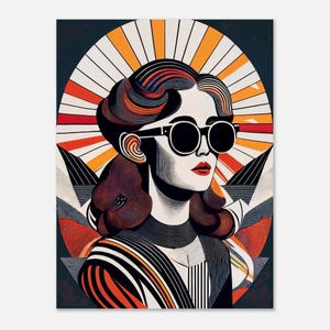 Poster su carta opaca premium - serie "Solar Icon: A Modern Ode to Glamour".