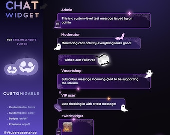 Halloween Twitch Chat Widget_ Spooky Vibe Stream Overlay (Digital Download)
