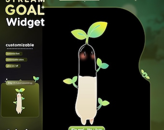 Widget de Metas do Twitch Radish | Sobreposição de Transmissão (Download Digital)