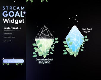 Crystal Quartz Twitch Stream Goal Widget: Twitch & OBS (Digital Download)