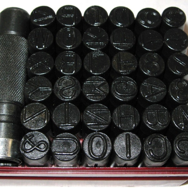 SALE 36 piece 9 mm Metal Stamps