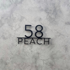 Address Sign| Mod Mettle Address Sign|Metal House Number Sign|Address Plaque|Modern House Numbers|Made to Order|Mid Century Address Sign