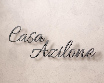 Letrero con nombre de casa / Placa exterior con nombre de casa / Letrero con nombre de calle / Letrero con nombre de casa / Letrero personalizado con nombre de villa / Letrero de metal personalizado / Letrero de casa