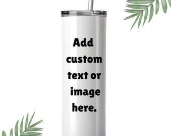 20oz magere aangepaste beker met deksel en rietje, beker met aangepast logo, aangepaste beker met foto's, gepersonaliseerde beker, beker met foto, geschenken