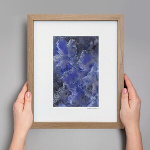 Original Abstract Watercolor, Minimalistic Art, Modern Art Painting, Original Framed Art, Small Abstract Painting