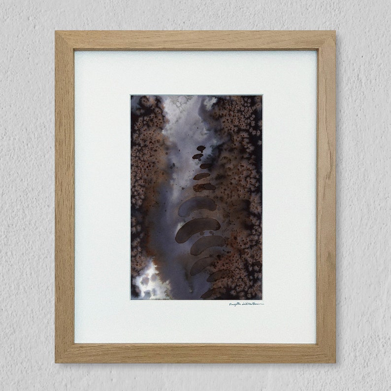 Original Abstract Watercolor Painting: Framed Minimalist Art - Etsy