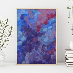 Pink and Purple Abstract Minimalist Printable Wall Art, Instant Download Digital Art