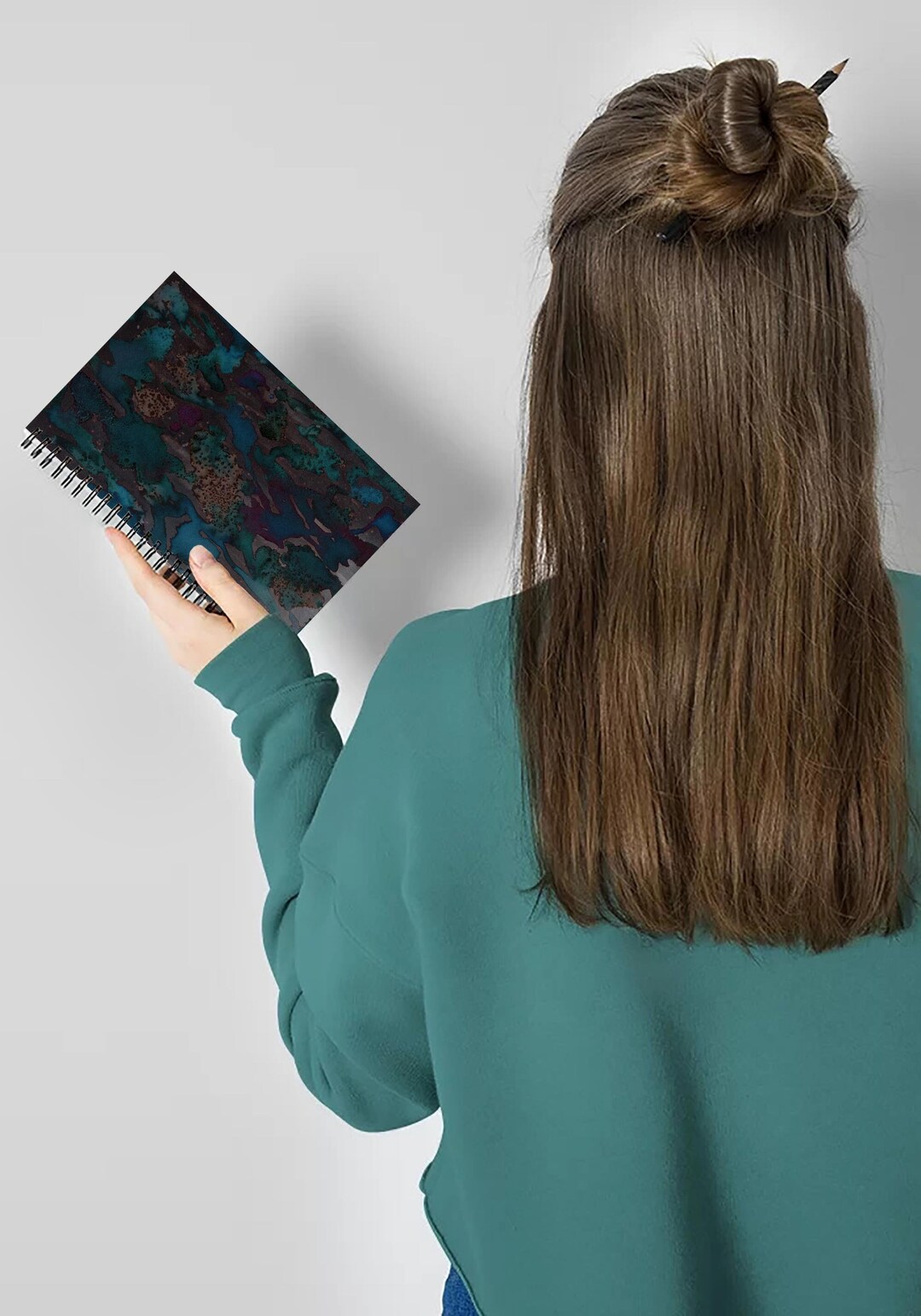 Moody Watercolor Spiral Notebook | Artistic Journal Gift | Abstract Art ...