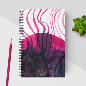 Spiral Notebook, Dotted Notebook, Personal Journal, Spiral Bind Journal, Handmade Notebook, Aesthetic Blank Notebook, Daily Notebook