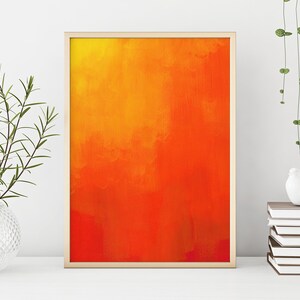 Minimalist Sunrise Sunset Printable Wall Art, Abstract Digital Painting, Instant Download