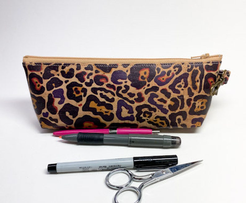 Cork Leather Zip Pencil Case image 8