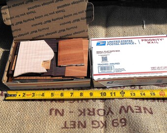 Exotic Wood Scraps for Jewelry Making, crafts, Woodworking, Small Flat Rate Box, Reclaimed Guitar Wood, Thin Stock, Crafting