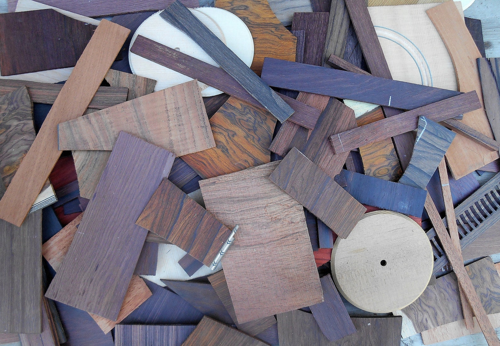 Restos de madera exótica para la fabricación de joyas Etsy