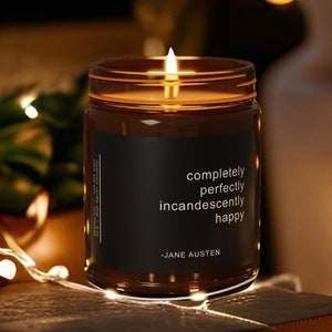 completely, perfectly, incandescently happy. Jane Austen Collection. Gift for reader, writer, romantic