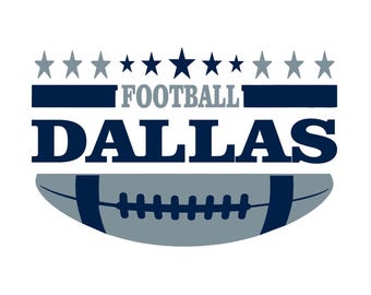 Diseño inspirado en el fútbol americano de Dallas para impresión, corte y sublimación - Svg, Eps, Png, Dxf, Cricut, Silhouette