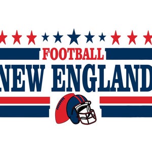 New England Boston Football Design for Printing, Cutting and Sublimation - Svg, Eps, Png, Pdf, Dxf, Eps | Cricut, Silouhette