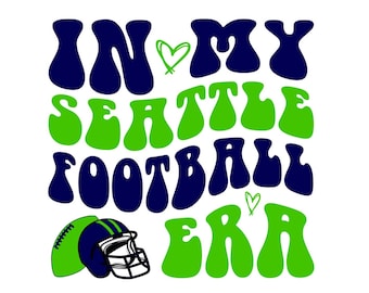 Archivo SVG de la era del fútbol americano de Seattle, archivo de corte para Cricut Silhouette (descarga digital)