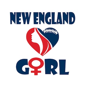 New England Football Girl SVG: Cricut Silhouette Cut File (Digital Download)