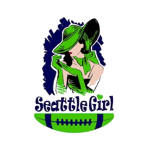 Seattle Football Fan Art Design for Printing, Cutting and Sublimation & - Svg, Eps, Png, Dxf, Eps, Cricut, Silouhette