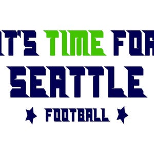Seattle Football Fan Art Design for Printing, Cutting and Sublimation & - Svg, Eps, Png, Dxf, Eps, Cricut, Silouhette
