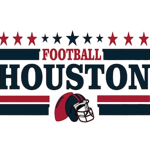 Houston Football Inspired Design fan art for Printing, Cutting and Sublimation & - Svg, Eps, Png,Dxf, Cricut, Silouhette