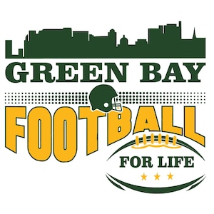 Green Bay Fußball SVG PNG: Vintage Team Design (Digitaler Download)