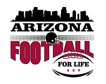 Diseño gráfico vectorial de fútbol americano de Arizona (descarga digital)
