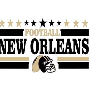 New Orleans Football Digital Art | SVG, PNG, EPS, | Silhouette & Cricut
