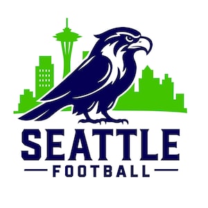 Seattle Football Fan Art Design for Printing, Cutting and Sublimation & - Svg, Eps, Dxf, Eps, Cricut, Silouhette