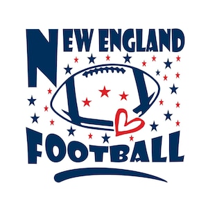 New England Boston Football Design for Printing, Cutting and Sublimation - Svg, Eps, Png, Pdf, Dxf, Eps | Cricut