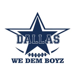 Star Cowboys SVG: Dallas Football, Cricut Silhouette (Digital Download)