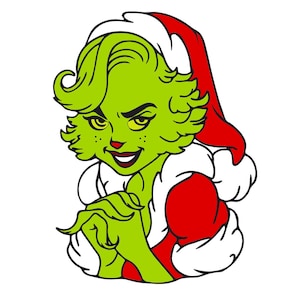 Grinch Girl Svg Png Pdf Eps Dxf and AI Files | Vector Grinch | Instant Download