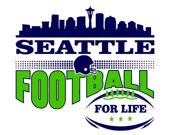 Arte para aficionados del equipo de fútbol americano de Seattle: SVG, EPS, DXF (descarga digital)