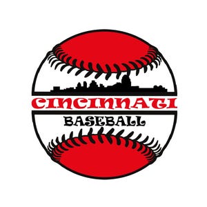 Cincinnati Baseball Inspired Logo Design - Perfect for Printing, Cutting and Sublimation - svg, png, eps, dxf, Cricut and Silhouette