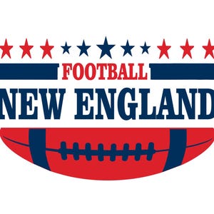 New England Boston Football Design for Printing, Cutting and Sublimation - Svg, Eps, Png, Pdf, Dxf, Eps | Cricut, Silouhette
