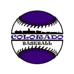 Colorado Baseball Skyline for cutting - SVG, EPS, PNG, Cricut and Silhouette Studio