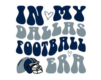 Diseño inspirado en el fútbol americano de Dallas para impresión, corte y sublimación - Svg, Eps, Png, Dxf, Cricut, Silhouette