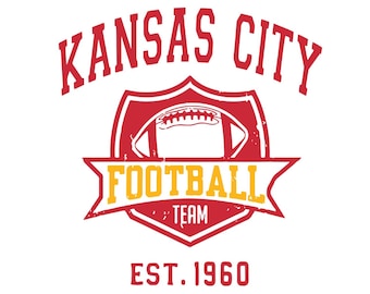Kansas City Football SVG-PNG: Chiefs Design (Digital Download)