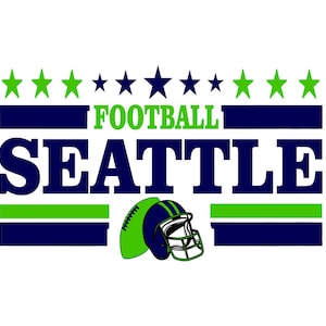 Seattle Football Fan Art Design for Printing, Cutting and Sublimation & - Svg, Eps, Png, Dxf, Eps, Cricut, Silouhette