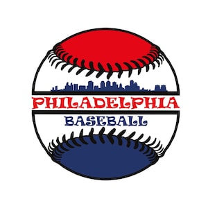 Philadelphia Baseball City Skyline for cutting - SVG, EPS, PNG, Cricut and Silhouette Studio