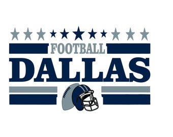 Diseño inspirado en el fútbol americano de Dallas para impresión, corte y sublimación - Svg, Eps, Png, Dxf, Cricut, Silhouette